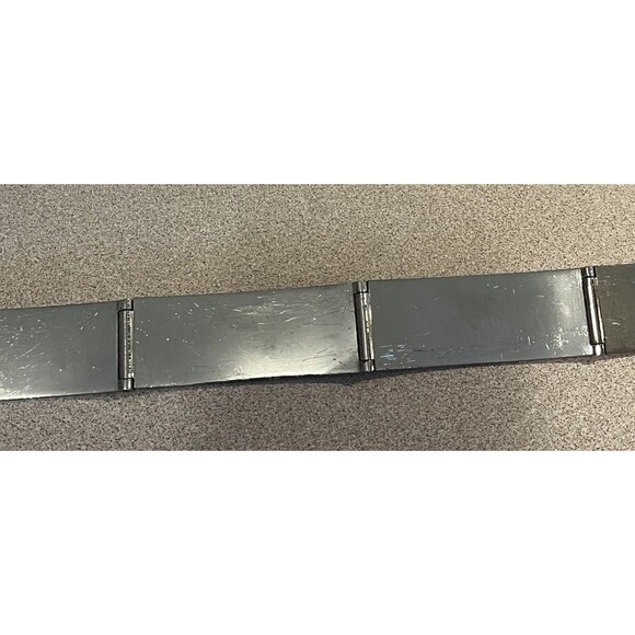 GUCCI Metal/Enamel Buckle Hip Belt Vintage 70s Blue Yellow Stripe main image 11